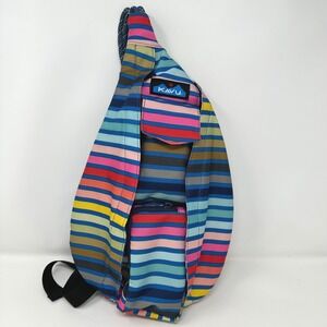 Kavu Rope Sling Bag Chroma Stripe Canvas Crossbody Backpack Hiking Outdoor